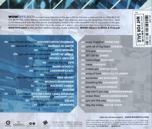 WOW HITS 2003 (2CD)